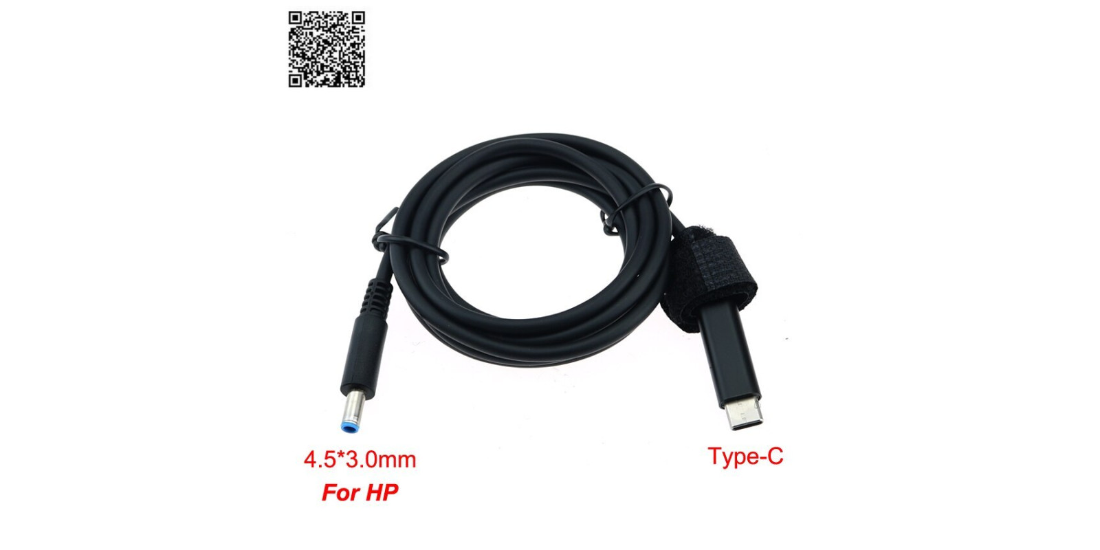 Кабель питания ноутбука от повербанка разъемы Type-C/DC: 4.5x3.0 для HP Кабель питания ноутбука от повербанка разъемы Type-C/DC: 4.5x3.0 для HP